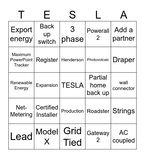 Solar Terminology Bingo Card