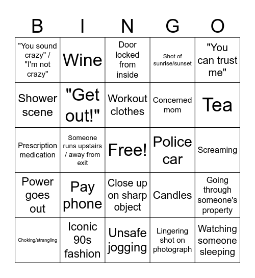 Mother, May I Sleep with Danger? Bingo Card