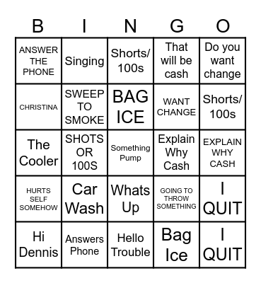 Work Bingo Card