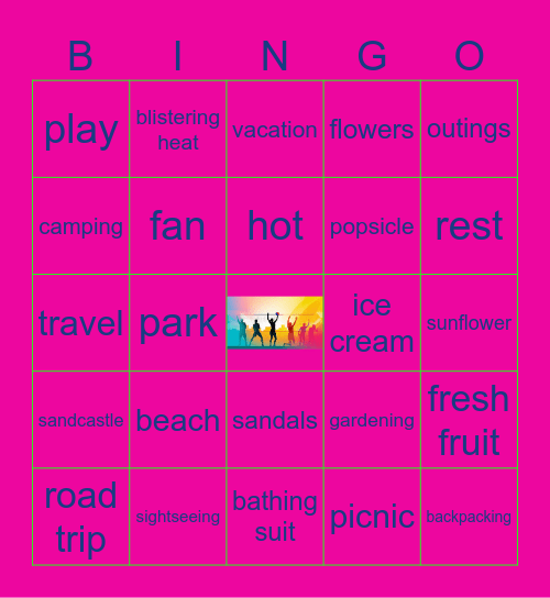 SUMMER TIME Bingo Card