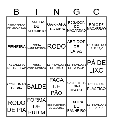 CHÁ DA THAÍS Bingo Card