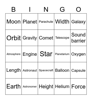 Unit 5 Bingo Card