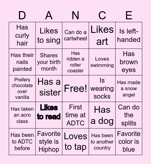 ADTC Bingo! Bingo Card