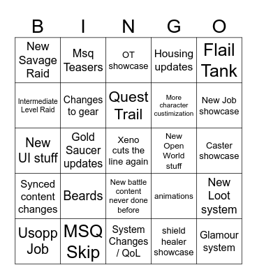 EU FANFEST Bingo Card