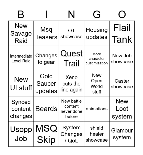 EU FANFEST Bingo Card