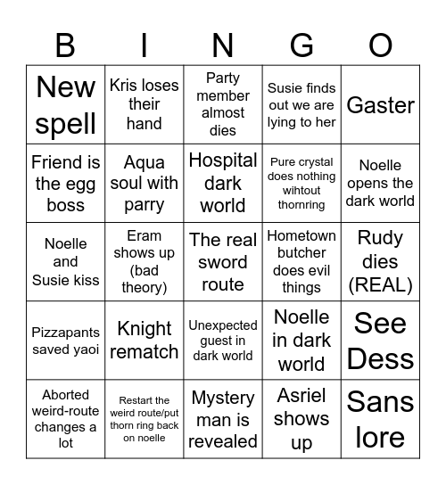 Chapter 6 Bingo Card