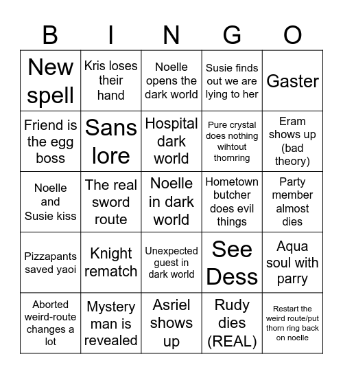 Chapter 6 Bingo Card