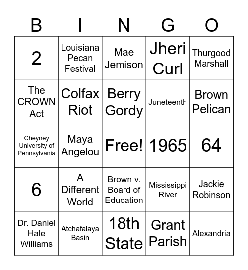 Family and Friends Trivia Bingo Card