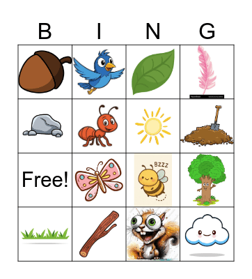 nature bingo Card