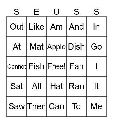 Fernanada's Sight Words Bingo Card