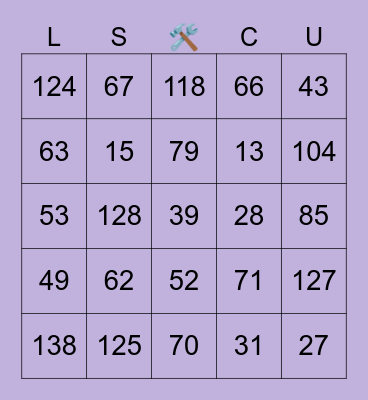 1-75 Bingo Card