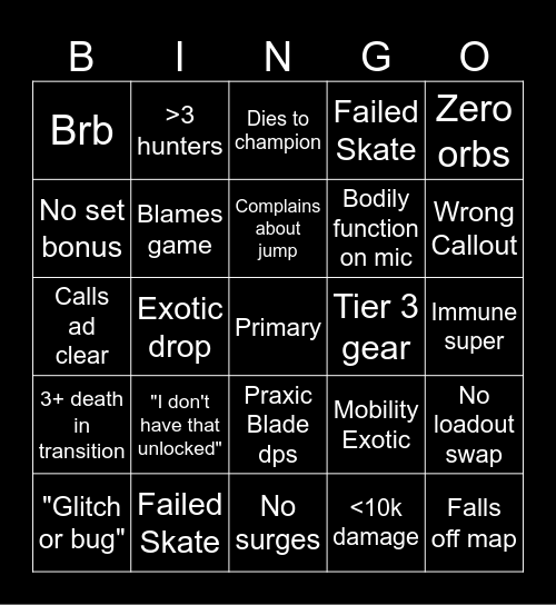 Bingo Card