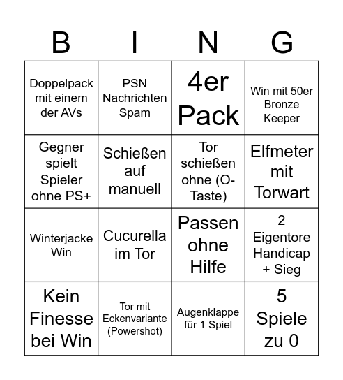 WL BINGO Card