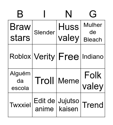 Bingo Card