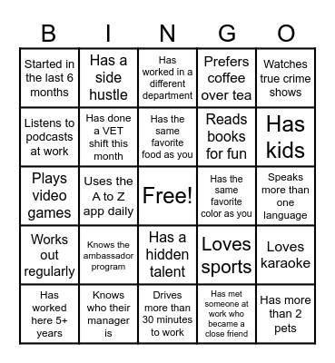 BIRTHDAY BINGO MIXER Bingo Card