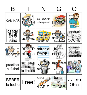 Spanish Bingo Card