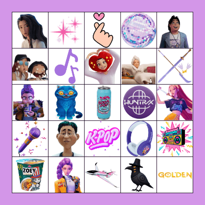 k-pop bingo Card