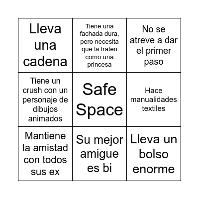 Bollo/Sapphic/ Camionera/ Queer/ Lesbian Bingo Card