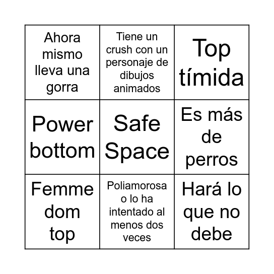 Bollo/Sapphic/ Camionera/ Queer/ Lesbian Bingo Card