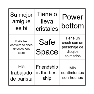 Bollo/Sapphic/ Camionera/ Queer/ Lesbian Bingo Card