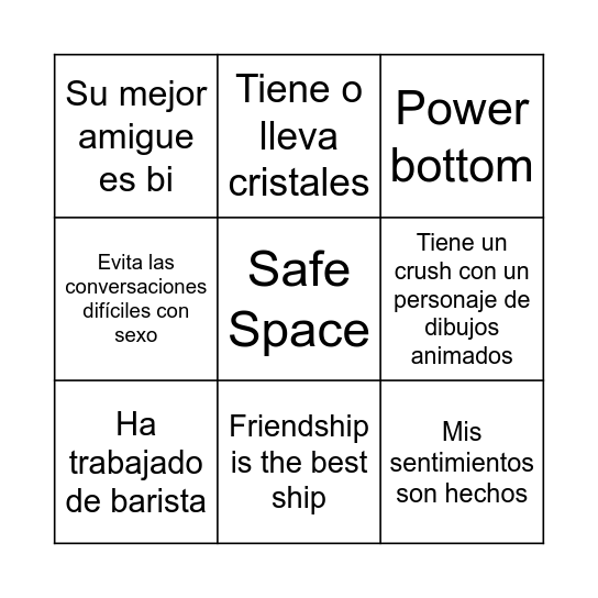 Bollo/Sapphic/ Camionera/ Queer/ Lesbian Bingo Card