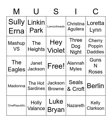 Music_07182026 Bingo Card