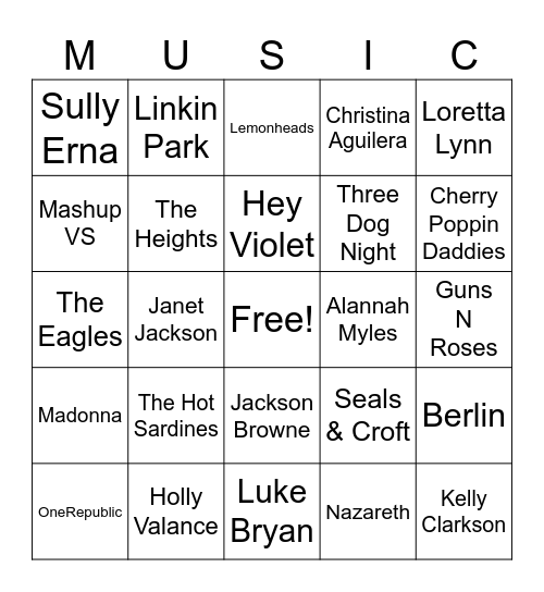 Music_07182026 Bingo Card