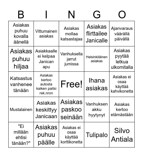 Autokave Bingo Card