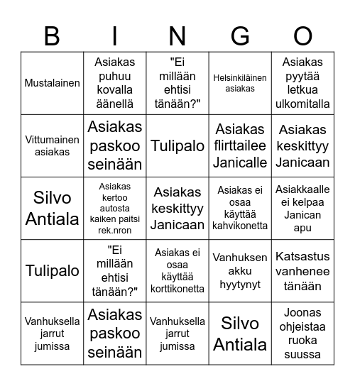 Autokave Bingo Card