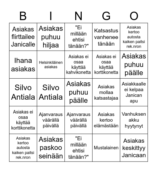 Autokave Bingo Card