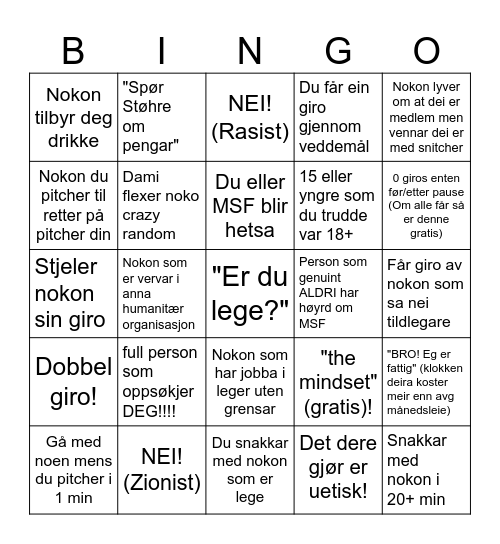 . Bingo Card