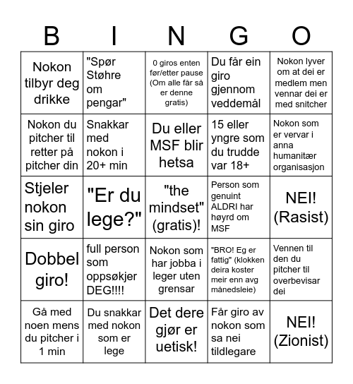 . Bingo Card