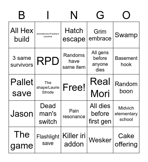 deed bay deiilait Bingo Card