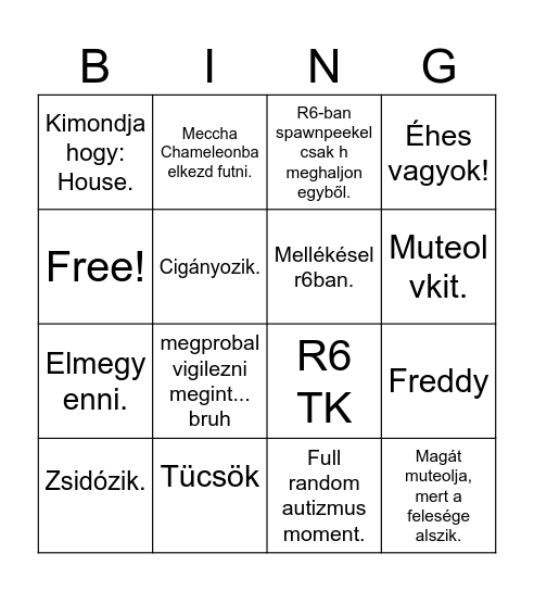 Tomi bingo Card