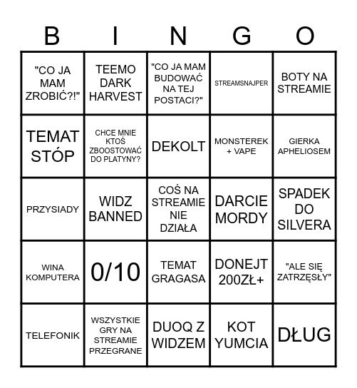 KKISLOWA BINGO Card