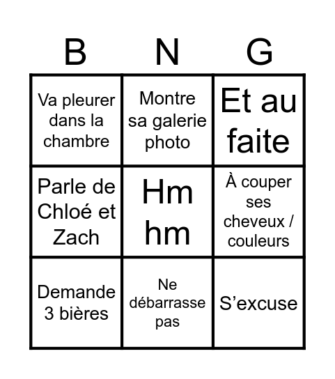 Léna Bingo Card