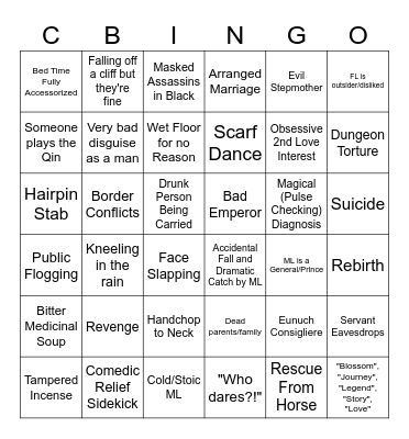 C-Drama Bingo Card