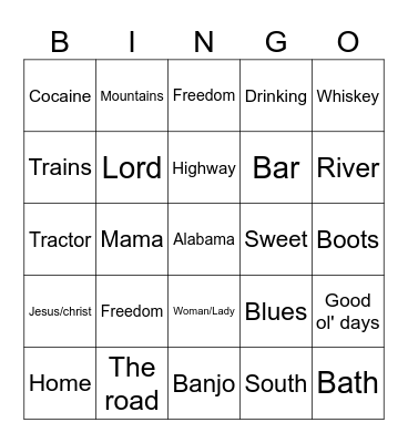 Bluegrass Round! Bingo Card