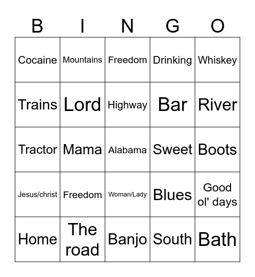 Bluegrass Round! Bingo Card
