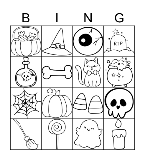 Halloween Bingo - Printablesforlife.com Bingo Card