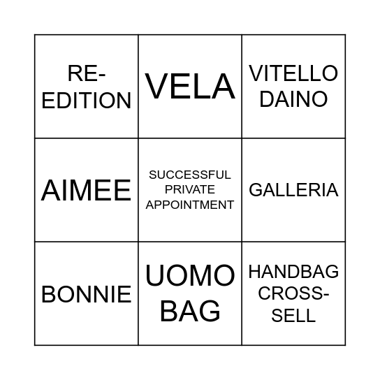 JULY WEEK 4 HANDBAG BINGO Card