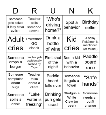 Teacher’s Birthday Bingo Card