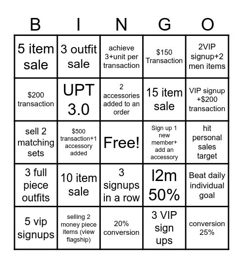 Fabletics Summer Bingo :) Bingo Card