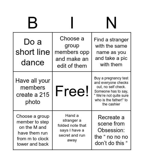 215 Goodbye Party Bingo Card
