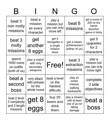 deep rock bingo Card