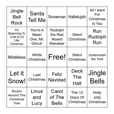 Christmas In July! Bingo Card