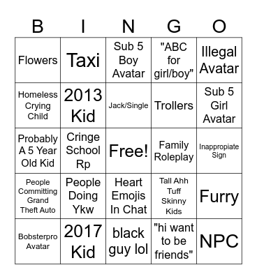 Brookhaven Bingo Card