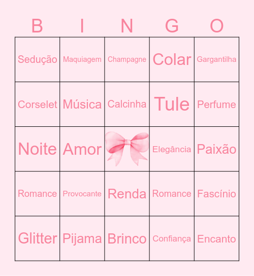 🩷  Despedida da Rafa  🩷 Bingo Card