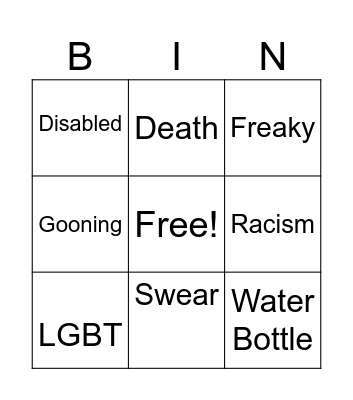 Test 1 Bingo Card