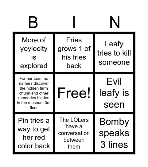 Idfb 2 predictions Bingo Card
